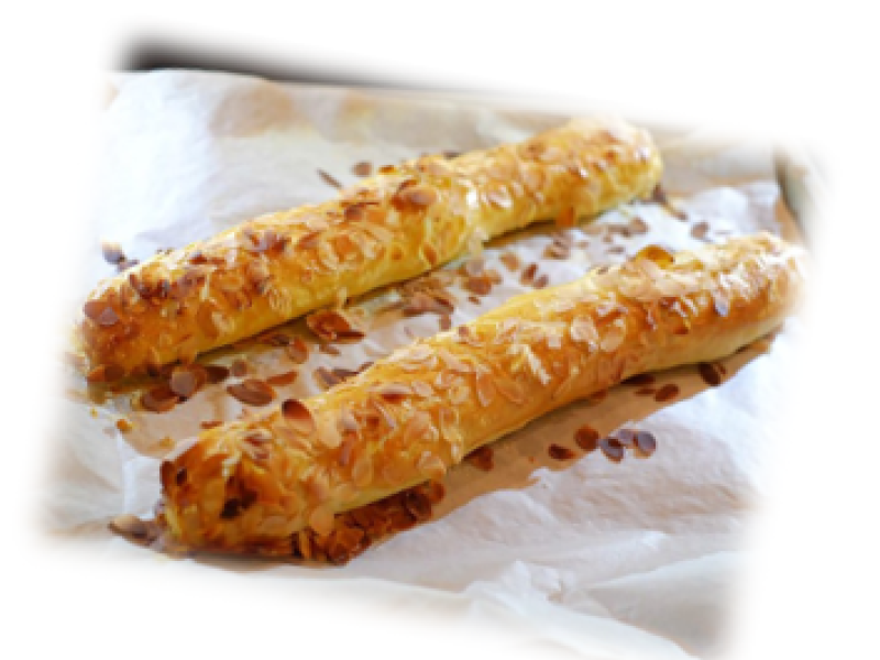 Ambachtelijke roomboter-amandelstaaf